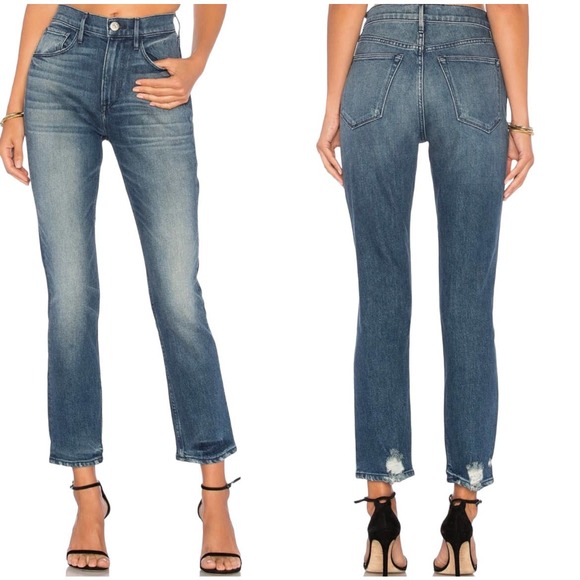 3x1 Denim - 3x1 NYC Jeans Shelter Straight Crop Vedder High Rise Distressed 25